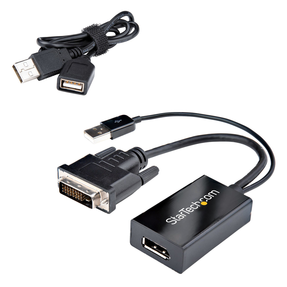 STARTECH DVI to DisplayPort Adapter - USB Power - - DVI to DisplayPort Converter - Video Adapter - DVI-D to DP (DVI2DP2) (DVI2DP2)