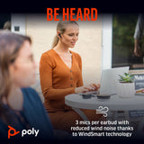 POLY Voyager Free 60 UC Carbon BT700 USB-A Touchscreen Charge Case Headset