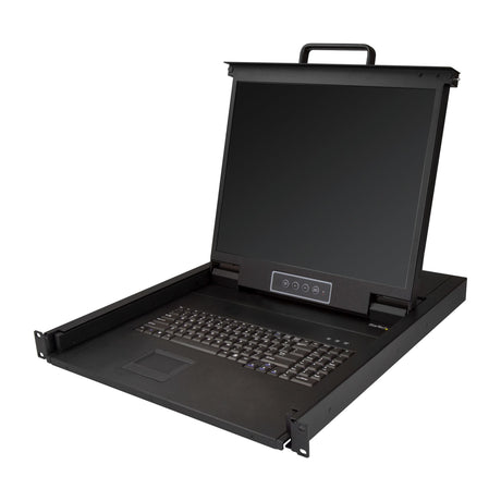 STARTECH Rackmount KVM Console - Single Port VGA KVM with 19" LCD Monitor for Server Rack - Fully Featured Universal 1U LCD KVM Drawer w|Cables & Hardware - USB Support - 50 |000 MTBF (RKCONS1901) (RKCONS1901)