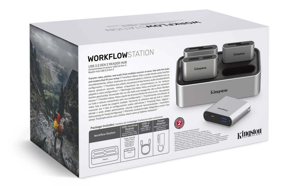 KINGSTON WFS-S – USB-C / Dual-Slot SD UHS-II / 4x USB 3.2 – Docking Station