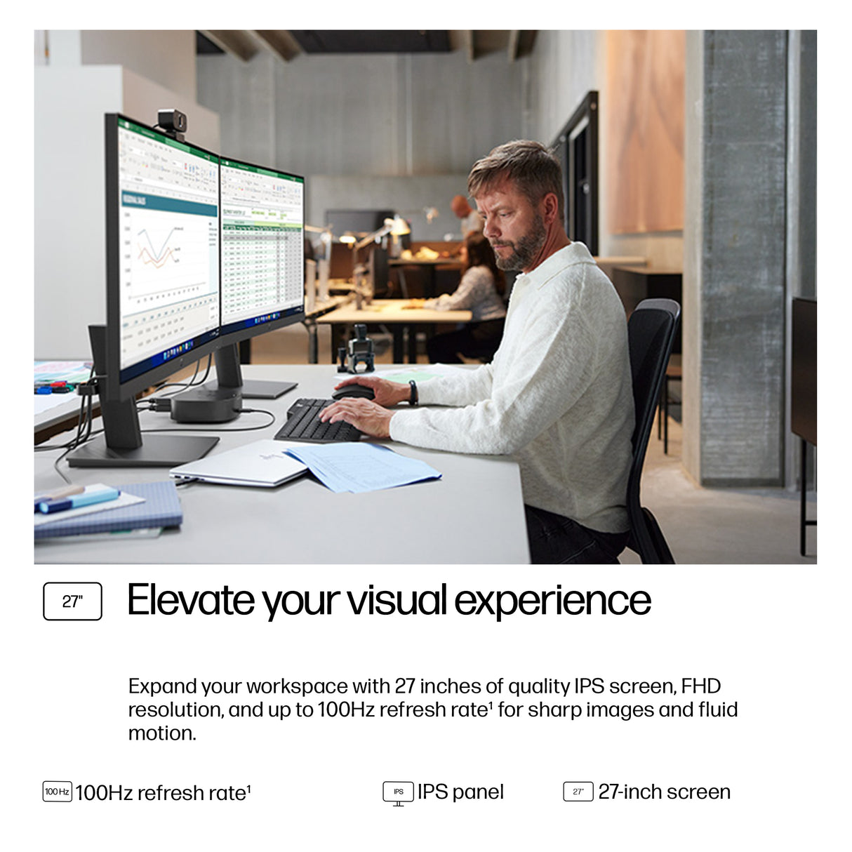 HP 327PH Monitor – 27" / Full HD / IPS / 100Hz – Business Monitor
