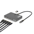 STARTECH QUAD-USB-DP-ADAPT – USB-C / 140W PD / 4x DisplayPort / USB-A – Docking Station