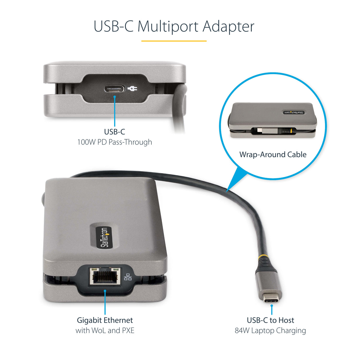 STARTECH USB-C 3-Port Multiport Adapter