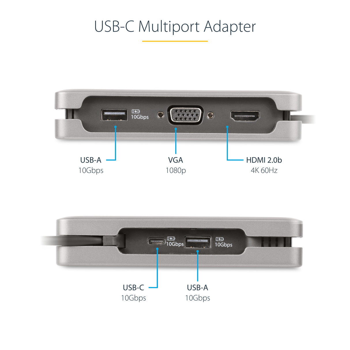 STARTECH USB-C 3-Port Multiport Adapter