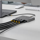 STARTECH QUAD-USB-DP-ADAPT – USB-C / 140W PD / 4x DisplayPort / USB-A – Docking Station