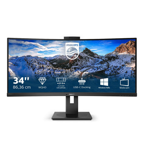 PHILIPS P Line computer monitor (34") Wide Quad HD LCD Black PHILIPS