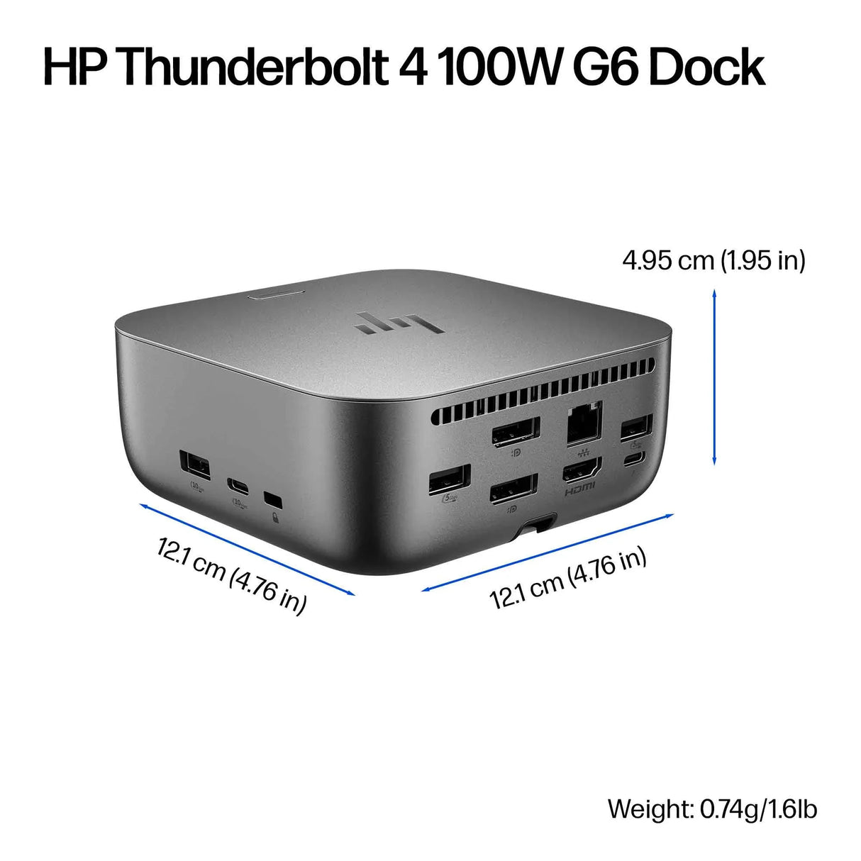 HP 9X472UT – Thunderbolt 4 / 100W PD / HDMI / DP / Ethernet – Docking Station