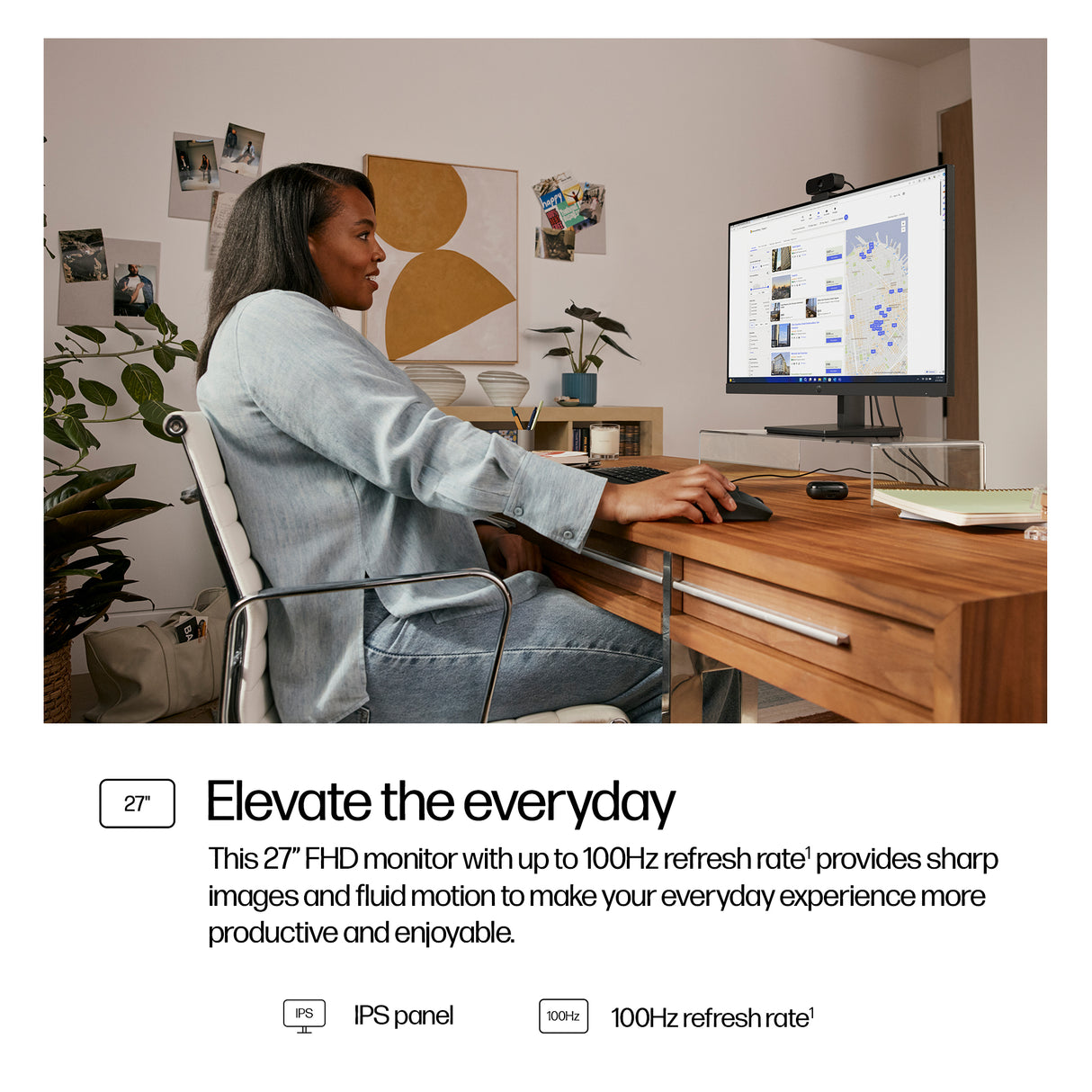 HP 27" Monitor – 27" / Full HD / IPS / 100Hz – Business Monitor