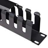 STARTECH Horizontal 1U Server Rack Cable Management Finger Duct w| Cover - 19" Network Rack Wire Duct Raceway Panel - Slotted Wire Duct (CMDUCT1UX) (CMDUCT1UX)