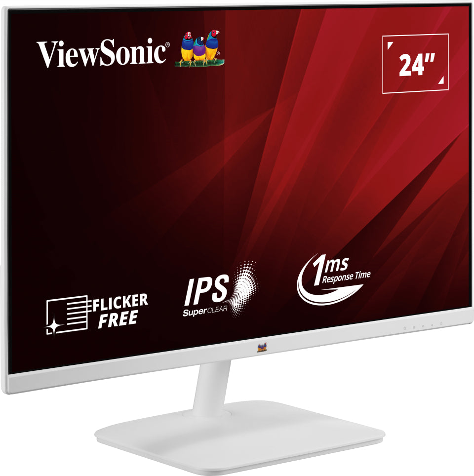 VIEWSONIC computer monitor (24") Full HD LED White