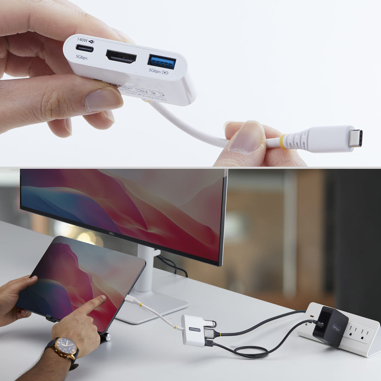 STARTECH.COM 168W-USBC-MULTIPORT – USB-C / 140W PD / HDMI / USB-A – Travel Hub