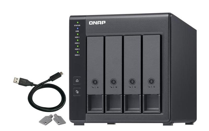 QNAP 4x 3.5" SATA | 1x USB 3.2 Gen 1 Type-C | 65 W | 100-240V | 1.85 kg (TR-004)