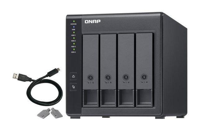 QNAP 4x 3.5" SATA | 1x USB 3.2 Gen 1 Type-C | 65 W | 100-240V | 1.85 kg (TR-004)