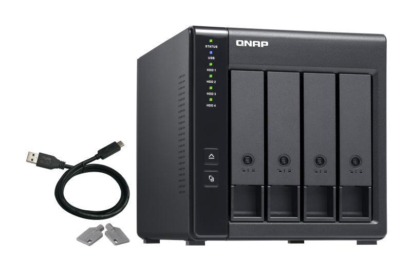 QNAP 4x 3.5" SATA | 1x USB 3.2 Gen 1 Type-C | 65 W | 100-240V | 1.85 kg (TR-004)