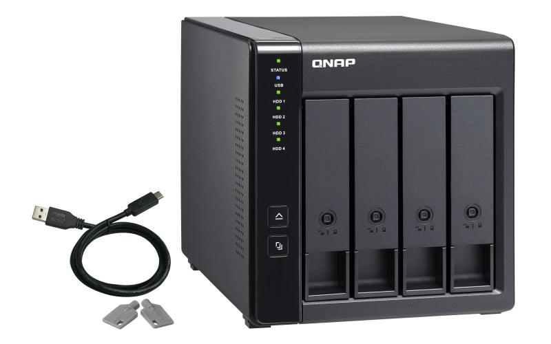 QNAP 4x 3.5" SATA | 1x USB 3.2 Gen 1 Type-C | 65 W | 100-240V | 1.85 kg (TR-004)