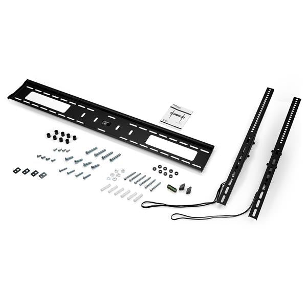 STARTECH TV Wall Mount supports 60-100" VESA Displays (165lb|75kg) - Heavy Duty Tilting Universal TV Wall Mount - Adjustable Mounting Bracket for Large Flat Screens - Low Profile (FPWTLTB1) (FPWTLTB1)