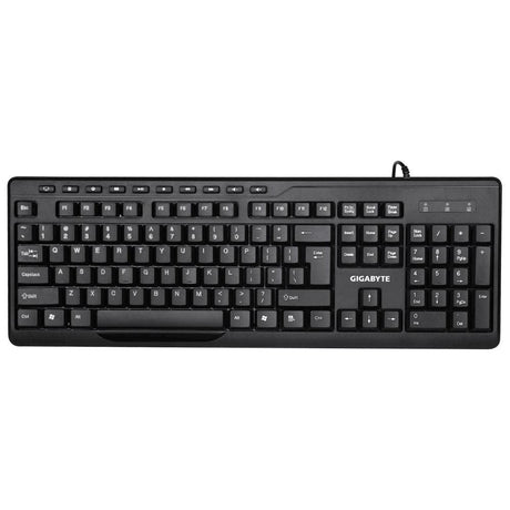 GIGABYTE Keyboard: 440(L)*153(W)*25(H)mm | Mouse: 105(L)*62(W)*41(H)mm | Keyboard: 488g±10g | Mouse: 83±5g | 1000dpi | 1.5 m cable (KM6300)