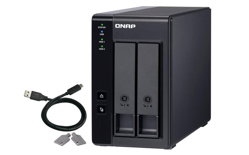 QNAP 2x 3.5" SATA | 1x USB 3.2 Gen 2 Type-C | 36 W | 100-240V | 1.37 kg (TR-002)