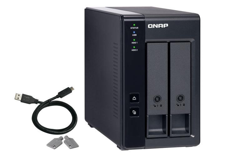 QNAP 2x 3.5" SATA | 1x USB 3.2 Gen 2 Type-C | 36 W | 100-240V | 1.37 kg (TR-002)