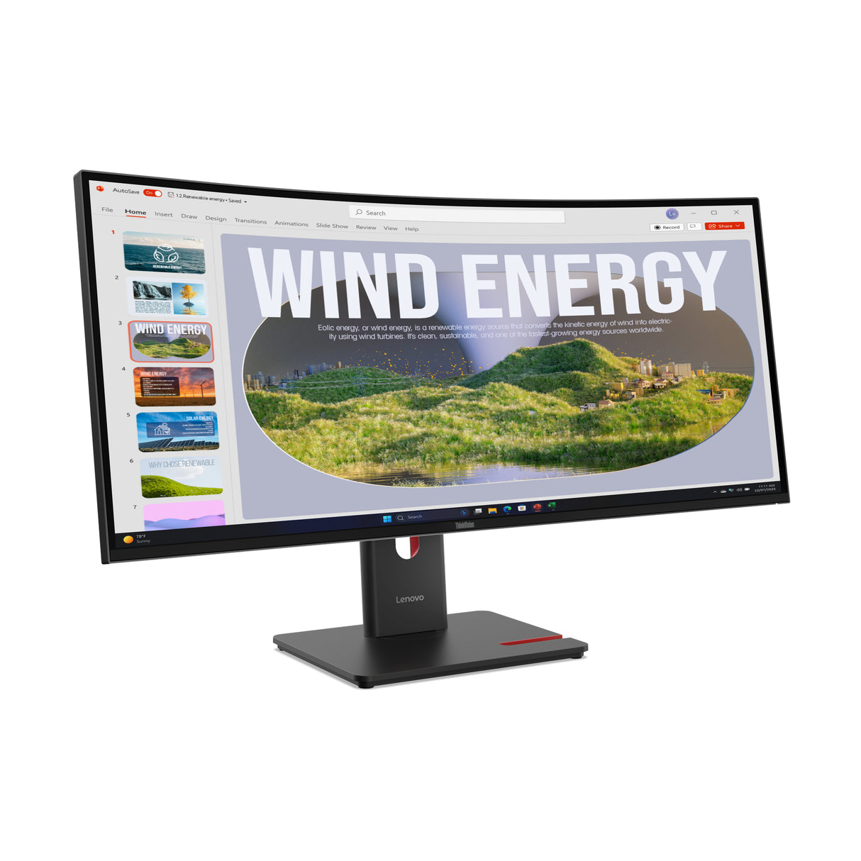 Lenovo T34WD-40 Monitor – 34" / WQHD / VA / 120Hz – Business Monitor