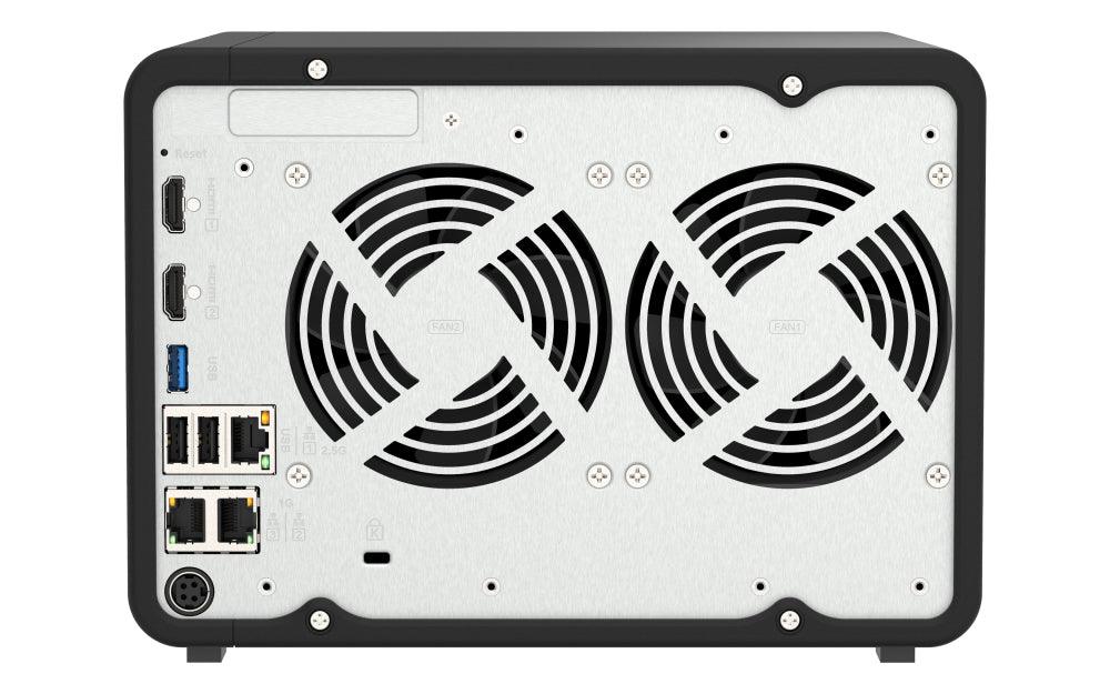 QNAP 8-C ARM Cortex 64-bit | 8 GB RAM | 4 GB Flash | ARM Mali-G610 MC4 | 6 x 3.5" SATA 6Gb|s | 120W | 171 x 235 x 226 mm (TS-AI642-8G)