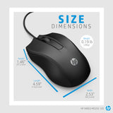 HP Wired Mouse 100 – Wired USB / 1000 DPI / Comfortable Design – Office Mouse
