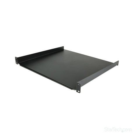 STARTECH 1U Server Rack Shelf - Universal Rack Mount Cantilever Shelf for 19" Network Equipment Rack & Cabinet - Heavy Duty Steel | Weight Capacity 44lb|20kg - 16" Deep Tray | Black (CABSHELF116) (CABSHELF116)