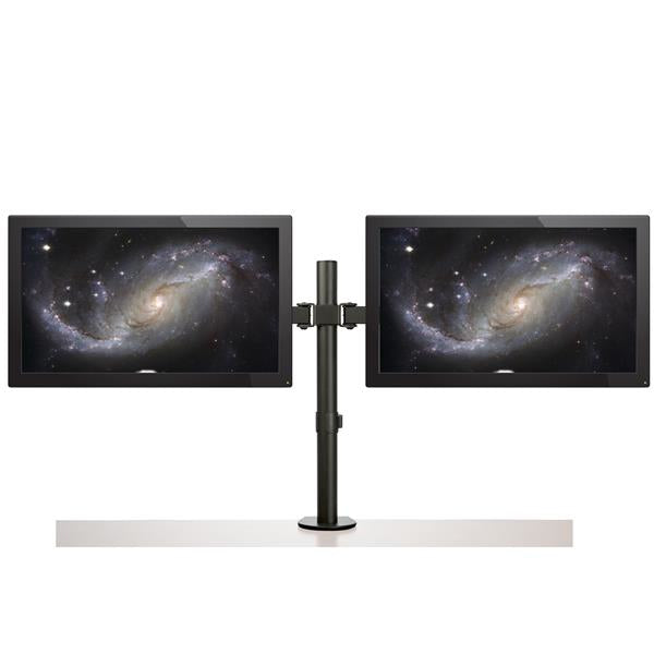 STARTECH Desk Mount Dual Monitor Arm - Desk Clamp | Grommet VESA Monitor Mount for up to 32" Displays - Ergonomic Articulating Monitor Arm - Height Adjustable|Tilt|Swivel|Rotating (ARMDUAL2) (ARMDUAL2)
