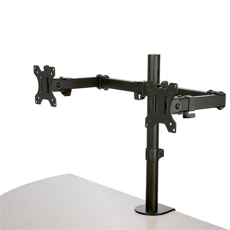 STARTECH Desk Mount Dual Monitor Arm - Desk Clamp | Grommet VESA Monitor Mount for up to 32" Displays - Ergonomic Articulating Monitor Arm - Height Adjustable|Tilt|Swivel|Rotating (ARMDUAL2) (ARMDUAL2)