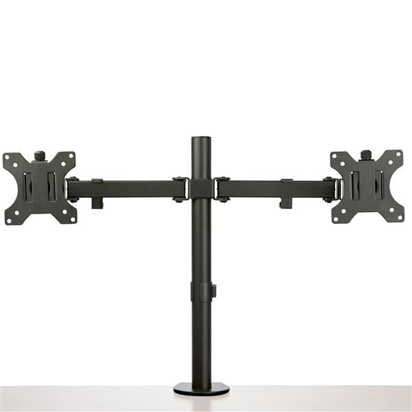 STARTECH Desk Mount Dual Monitor Arm - Desk Clamp | Grommet VESA Monitor Mount for up to 32" Displays - Ergonomic Articulating Monitor Arm - Height Adjustable|Tilt|Swivel|Rotating (ARMDUAL2) (ARMDUAL2)