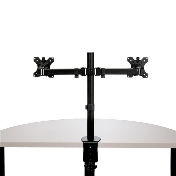 STARTECH Desk Mount Dual Monitor Arm - Desk Clamp | Grommet VESA Monitor Mount for up to 32" Displays - Ergonomic Articulating Monitor Arm - Height Adjustable|Tilt|Swivel|Rotating (ARMDUAL2) (ARMDUAL2)