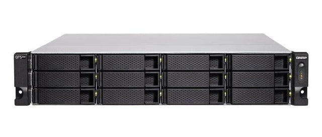 QNAP 12 x 3.5" | AMD Ryzen 7 3700X | 128 GB UDIMM DDR4 | 5 GB Flash | 2 x 300 W | 100-240 V | 13.73 kg (TS-H1277XU-RP-3700X-128G)