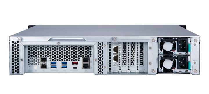 QNAP 12 x 3.5" | AMD Ryzen 7 3700X | 128 GB UDIMM DDR4 | 5 GB Flash | 2 x 300 W | 100-240 V | 13.73 kg (TS-H1277XU-RP-3700X-128G)