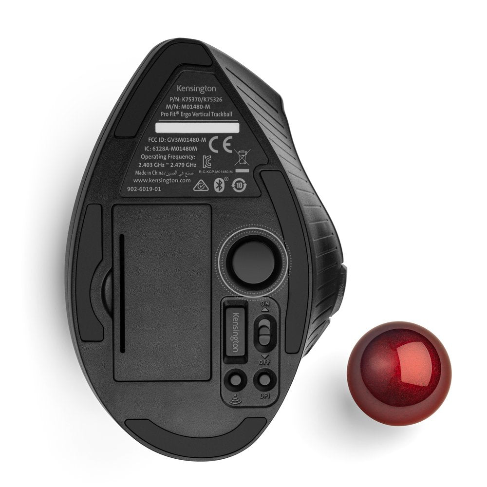 KENSINGTON Pro Fit Ergo Vertical Wireless Trackball Mouse