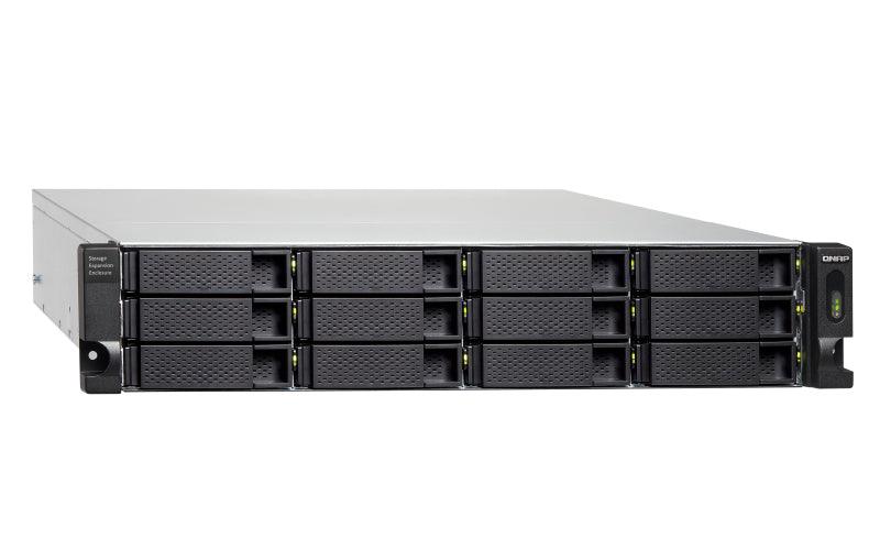 QNAP 12x 2.5"|3.5" SATA | 1x USB 3.2 Gen 2 Type-C | 2U | 250 W (x2) PSU | 100-240V | 11.03 kg (TL-R1200C-RP)