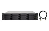 QNAP 12x 2.5"|3.5" SATA | 1x USB 3.2 Gen 2 Type-C | 2U | 250 W (x2) PSU | 100-240V | 11.03 kg (TL-R1200C-RP)