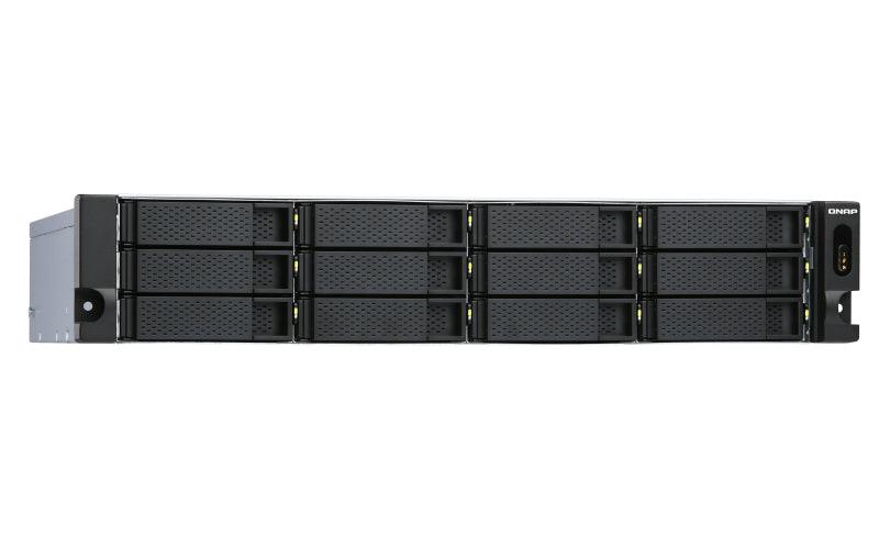 QNAP 12x 2.5"|3.5" SATA | 3 x SFF-8088 | 2U | 250 W (x2) PSU | 100-240V | 9.49 kg (TL-R1200S-RP)