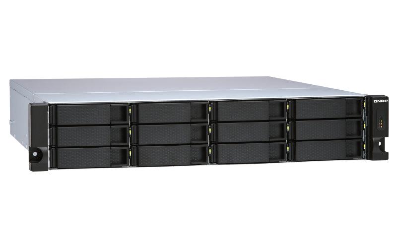 QNAP 12x 2.5"|3.5" SATA | 3 x SFF-8088 | 2U | 250 W (x2) PSU | 100-240V | 9.49 kg (TL-R1200S-RP)