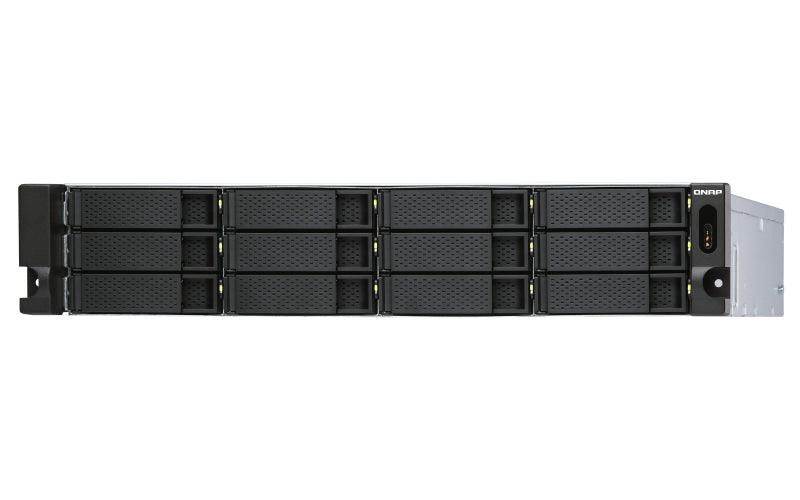 QNAP 12x 2.5"|3.5" SATA | 3 x SFF-8088 | 2U | 250 W (x2) PSU | 100-240V | 9.49 kg (TL-R1200S-RP)