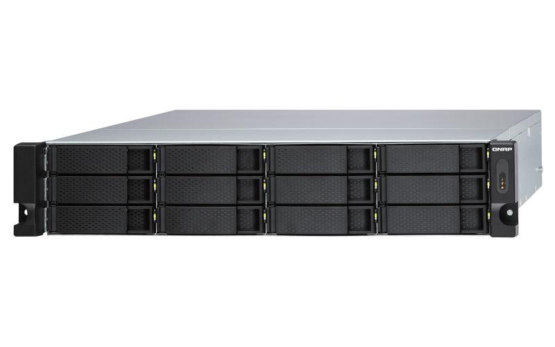 QNAP 12x 2.5"|3.5" SATA | 3 x SFF-8088 | 2U | 250 W (x2) PSU | 100-240V | 9.49 kg (TL-R1200S-RP)