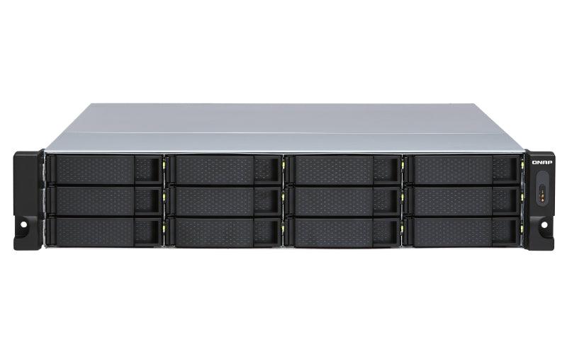 QNAP 12x 2.5"|3.5" SATA | 3 x SFF-8088 | 2U | 250 W (x2) PSU | 100-240V | 9.49 kg (TL-R1200S-RP)