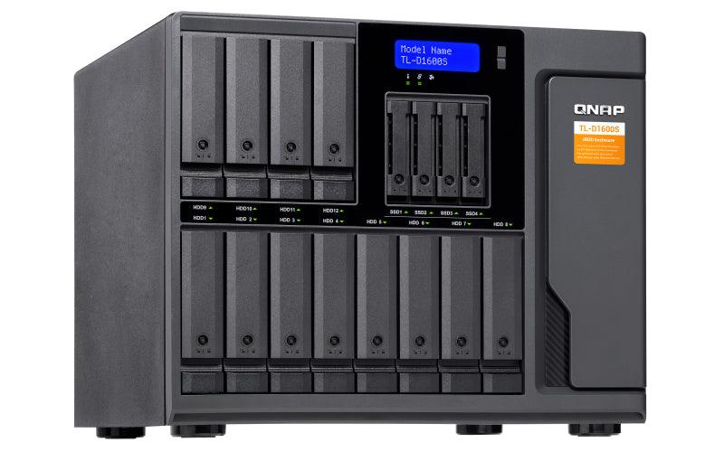 QNAP 12x 3.5" + 4x 2.5" SATA | 4x SFF-8088 | LCD | 250 W | 100-240V | 11.59 kg (TL-D1600S)