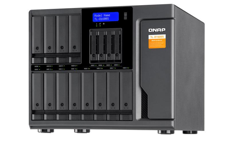 QNAP 12x 3.5" + 4x 2.5" SATA | 4x SFF-8088 | LCD | 250 W | 100-240V | 11.59 kg (TL-D1600S)