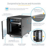 STARTECH 4-Post 15U Server Rack Cabinet | 19" Data Rack Cabinet for IT | Network Equipment | with Adjustable Mounting Rails (RK1536BKF)