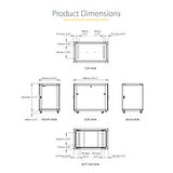 STARTECH 4-Post 15U Server Rack Cabinet | 19" Data Rack Cabinet for IT | Network Equipment | with Adjustable Mounting Rails (RK1536BKF)