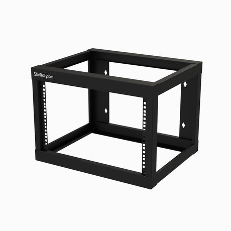 STARTECH 6U 19" Wall Mount Network Rack 19" Deep 2 Post Open Frame for Server Room Data|AV|IT|Communication|Computer Equipment|Patch Panel w|Cage Nuts|Screws Hook|Loop - Cisco 2960 (RK619WALLO) (RK619WALLO)