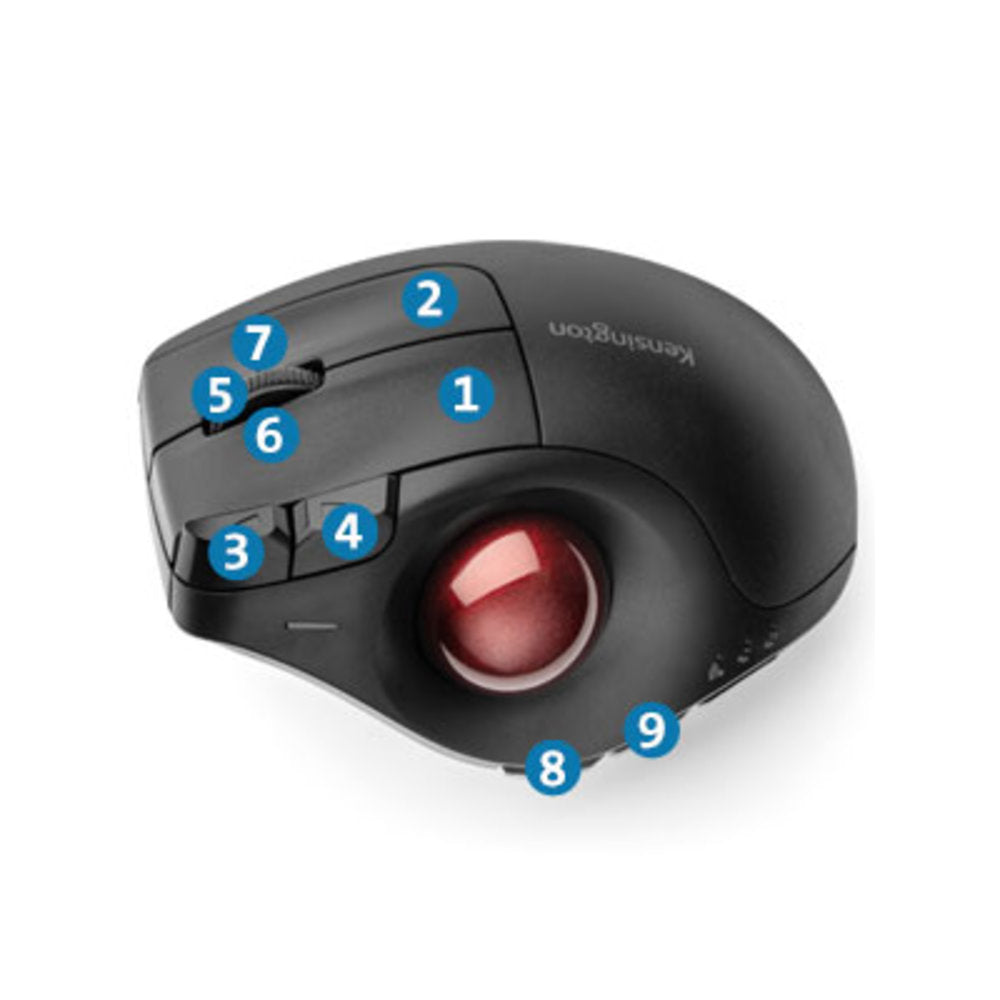 KENSINGTON Pro Fit Ergo Vertical Wireless Trackball Mouse