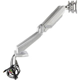 STARTECH Desk Mount Dual Monitor Arm with USB & Audio - Desk Clamp VESA Mount for up to 32" Displays - 2x USB | 2x 3.5mm audio - Ergonomic Full Motion Dual Monitor Arm - Silver (ARMSLIMDUOS) (ARMSLIMDUOS)