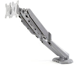STARTECH Desk Mount Dual Monitor Arm with USB & Audio - Desk Clamp VESA Mount for up to 32" Displays - 2x USB | 2x 3.5mm audio - Ergonomic Full Motion Dual Monitor Arm - Silver (ARMSLIMDUOS) (ARMSLIMDUOS)