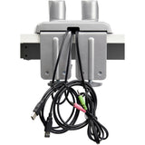 STARTECH Desk Mount Dual Monitor Arm with USB & Audio - Desk Clamp VESA Mount for up to 32" Displays - 2x USB | 2x 3.5mm audio - Ergonomic Full Motion Dual Monitor Arm - Silver (ARMSLIMDUOS) (ARMSLIMDUOS)